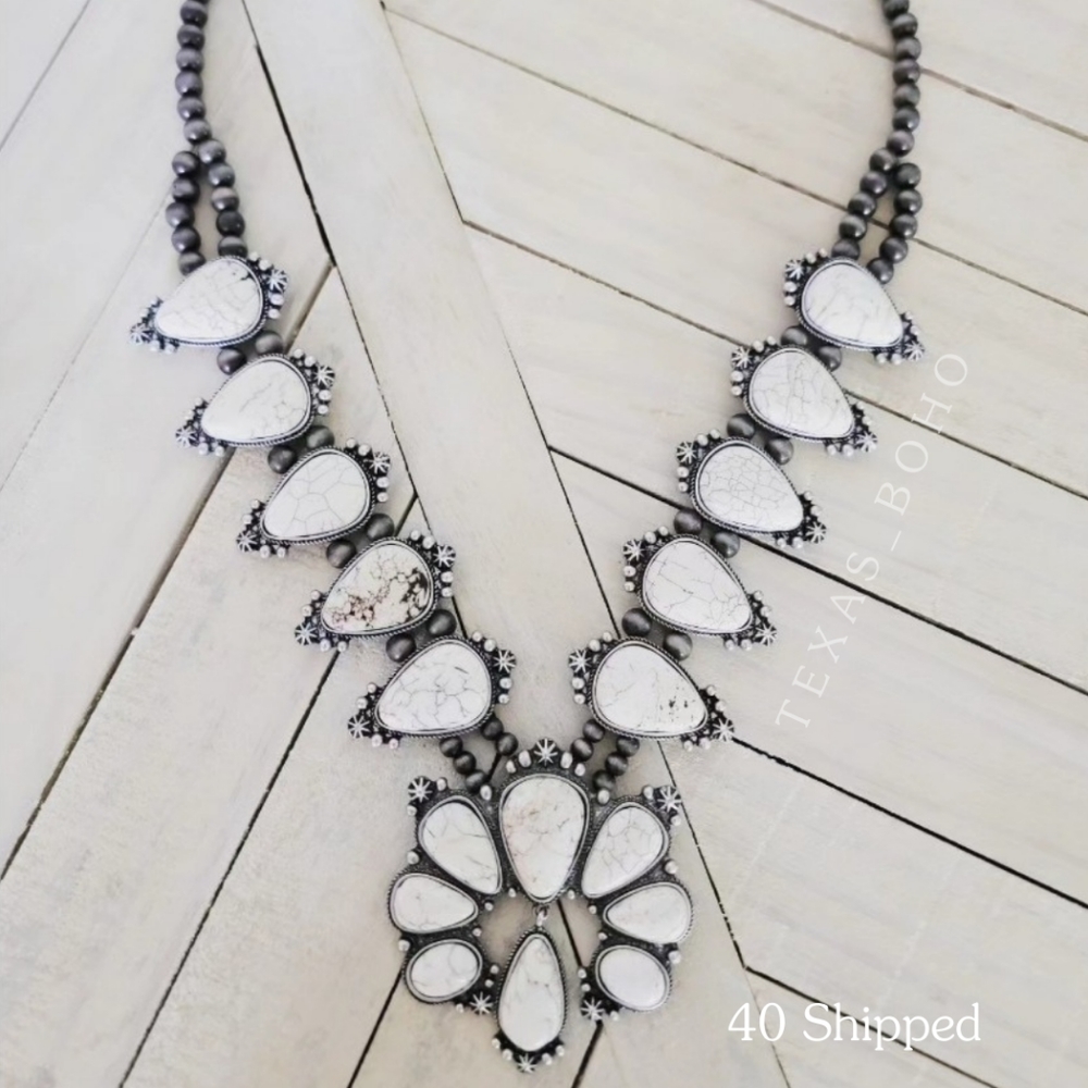 Faux Buffalo Stone Necklace